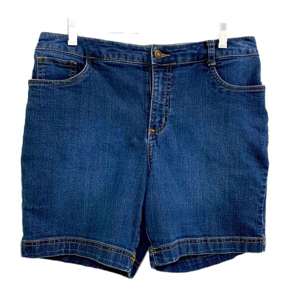 Croft & Barrow Shorts Women’s Sz 10 Blue Classic Fit Stretch High Rise 6” Inseam - Picture 1 of 13